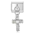 Charm biały krzyż